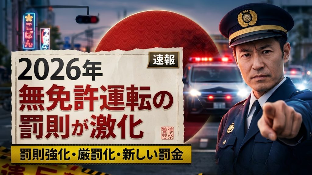 2026年 無免許運転の罰則が一変|知らないと危険な新ルール