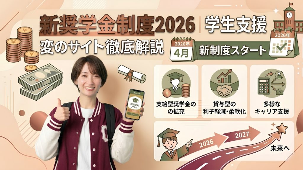 新奨学金制度2026｜学生支援激変のポイント徹底解説