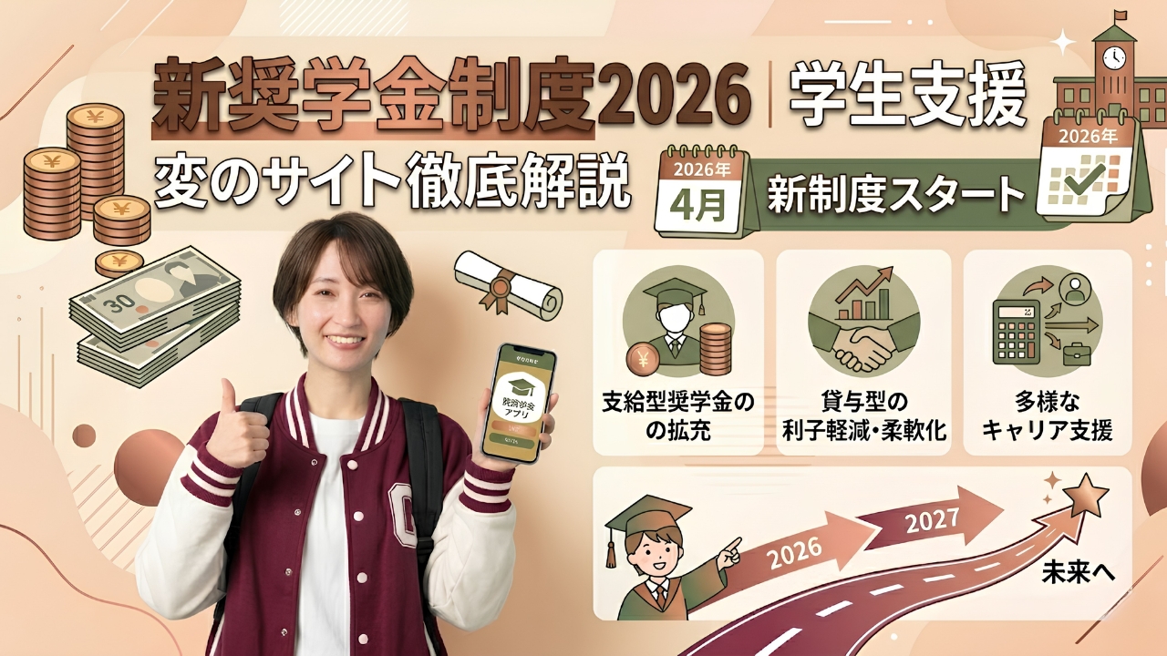 新奨学金制度2026|学生支援激変のポイント徹底解説
